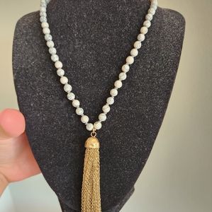 Howlite long necklace